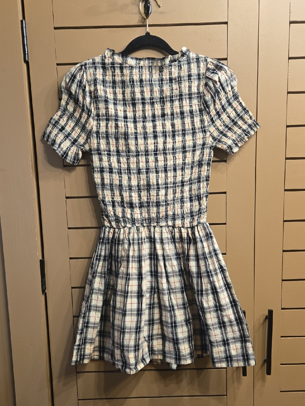 Damson Madder Mansi Short-Sleeve Smocked Mini Dress EU Size 6/ US Size 2 - Picture 10 of 10